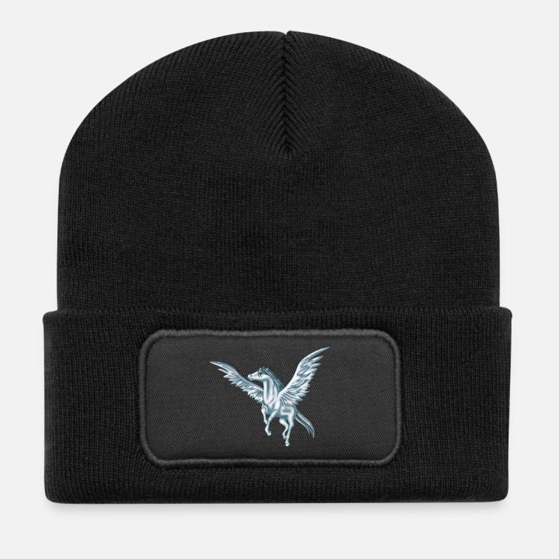 fliegen Pegasus - Recycelte Patch Beanie - Schwarz