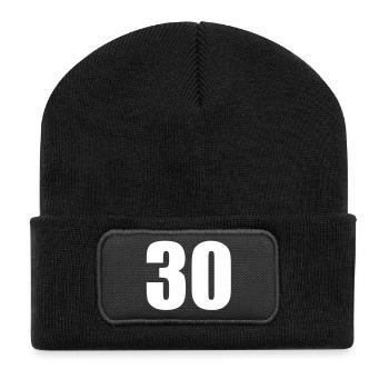 30 - Recycled Patch Beanie - black - Front