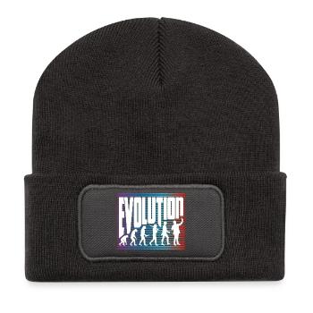 évolution - Beanie recyclé à patch - charbon - Devant