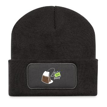 Es ist ein Tee-Shirt - Geschenk - Recycelte Patch Beanie - Dunkelgrau - Vorne
