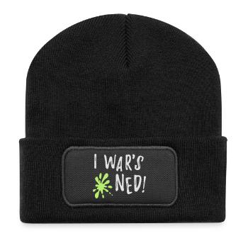 I wars ned - funny Bavarian saying gift - Recycled Patch Beanie - black - Front