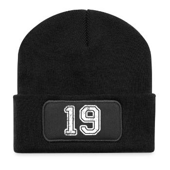 19 - Recycled Patch Beanie - black - Front