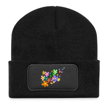 lenz frühling - Recycelte Patch Beanie - Schwarz - Vorne