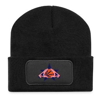 basket main basketball hand prise doigt - Beanie recyclé à patch - noir - Devant