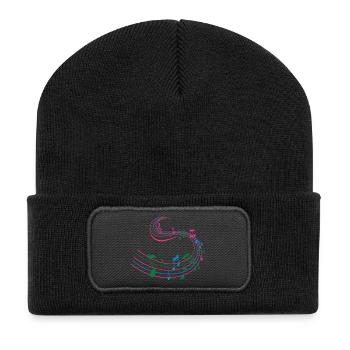 Musique - Beanie recyclé à patch - noir - Devant