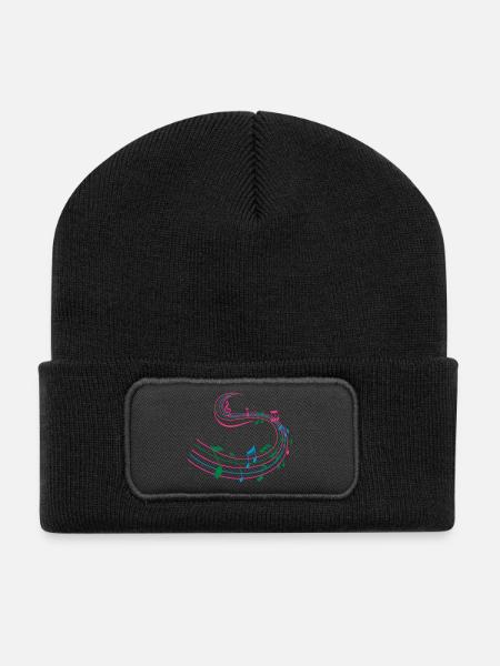 Musique - Beanie recyclé à patch - noir