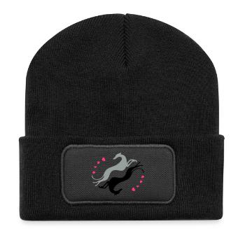 Greyhounds tumble - Recycled Patch Beanie - black - Front
