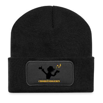 Chorbändigerin - Recycelte Patch Beanie - Schwarz - Vorne