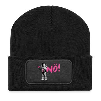 Girlpower Protest-Shirt NÖ! - Recycled Patch Beanie - black - Front