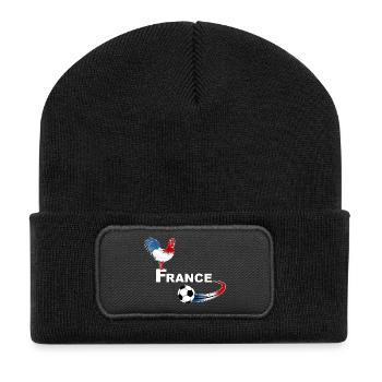 france sport foot 02 - Beanie recyclé à patch - noir - Devant