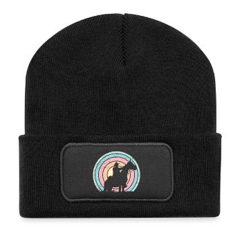 Cowboy - Western - Recycelte Patch Beanie - Schwarz - Vorne