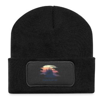 Nature - Design - Beanie recyclé à patch - noir - Devant