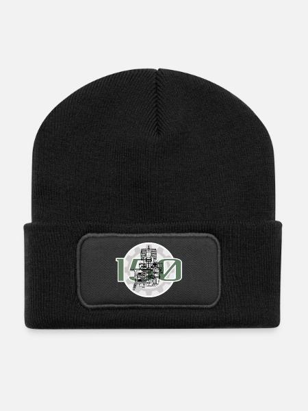 Simson MZ 150 - Recycelte Patch Beanie - Schwarz