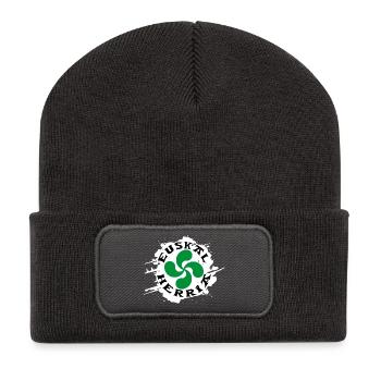 Croix Basque - Lauburu - Beanie recyclé à patch - charbon - Devant