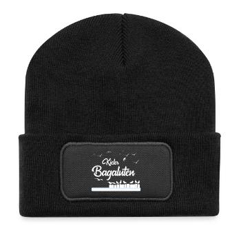 Kieler Bagaluten - Recycelte Patch Beanie - Schwarz - Vorne
