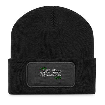 365 Tage Weihnachten Christmas Spruch - Recycelte Patch Beanie - Schwarz - Vorne