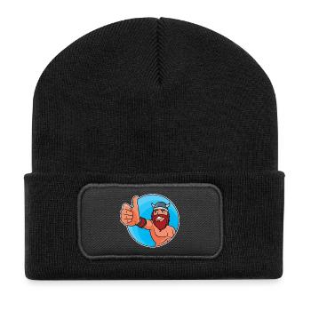 Vikings - thumbs up - Recycled Patch Beanie - black - Front