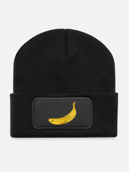 Banane serpent - Beanie recyclé à patch - noir