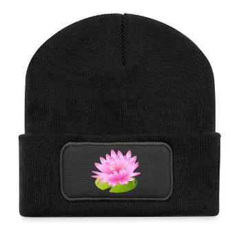 shining water lily - inspiration for great artists - Recycled Patch Beanie - black - Front