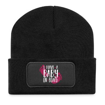 Baby on board - Recycled Patch Beanie - black - Front