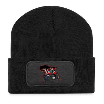 0961 Fall - Recycelte Patch Beanie - Schwarz - Vorne