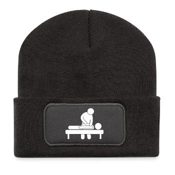 Physiotherapeut Physiotherapeutin Krankengymnast - Recycelte Patch Beanie - Dunkelgrau - Vorne