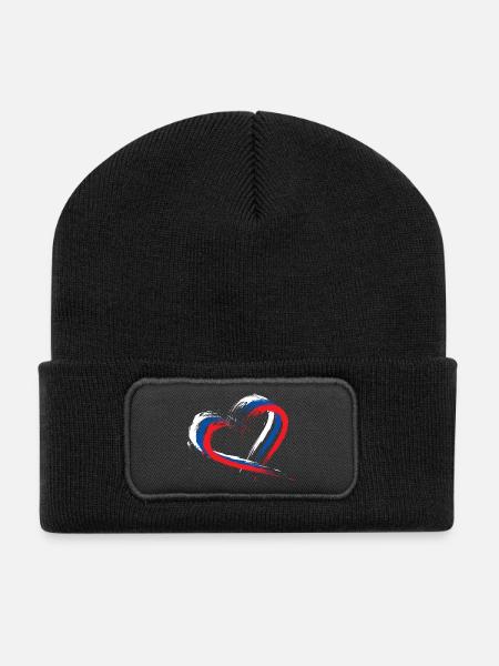 Slowakei - Recycelte Patch Beanie - Schwarz