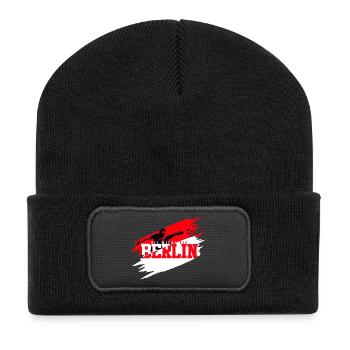 Fußball Berlin - Recycelte Patch Beanie - Schwarz - Vorne