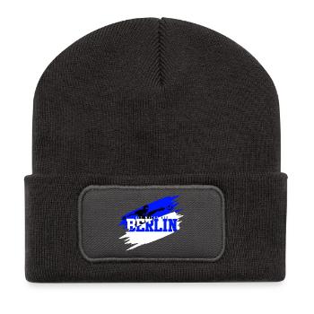 Berlin Soccer Charlottenburg Bleu Blanc - Beanie recyclé à patch - charbon - Devant