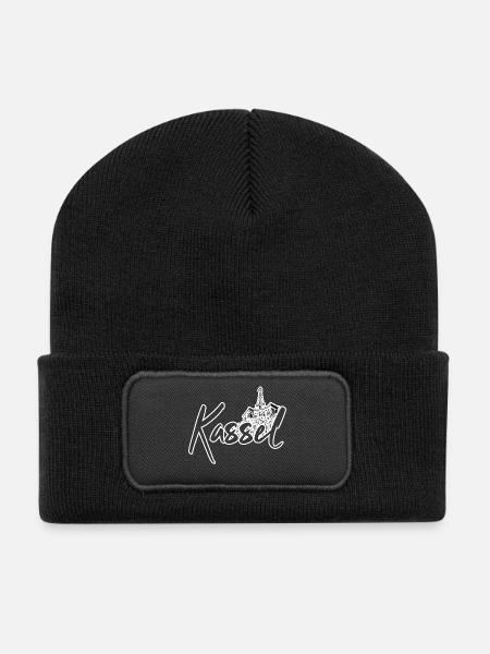 Kassel - Recycelte Patch Beanie - Schwarz