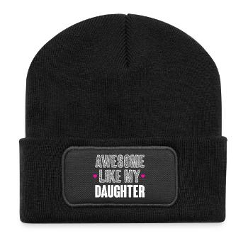 Awesome Like My Daughter - Recycled Patch Beanie - black - Front