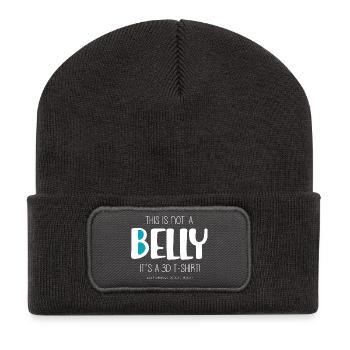 This is not a belly (dark) - Recycled Patch Beanie - dark grey - Front