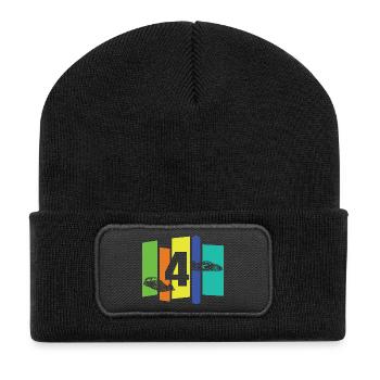 Child four years old - Recycled Patch Beanie - black - Front