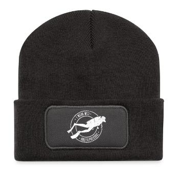 Deep Dive Diver Emblem - Recycelte Patch Beanie - Dunkelgrau - Vorne