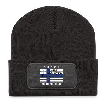 Finlande Sports d’hiver - Beanie recyclé à patch - charbon - Devant