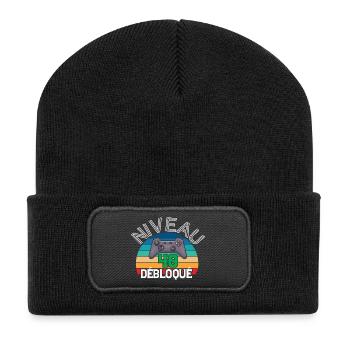 Level 40 unlocked - Recycled Patch Beanie - black - Front