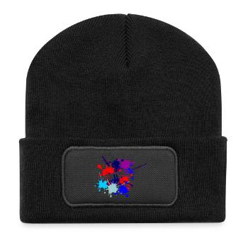 Paintball text cut out - Recycled Patch Beanie - black - Front