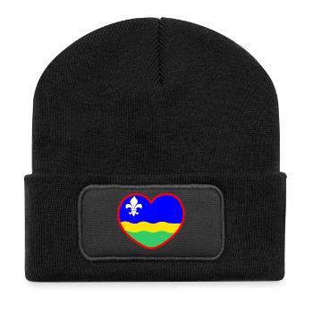 The heart of the Flefoland flag Flevoland - Recycled Patch Beanie - black - Front