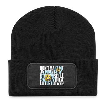Ne me mettez pas en colère - Beanie recyclé à patch - noir - Devant