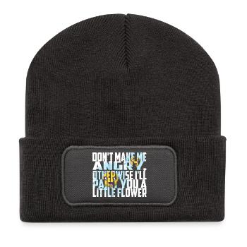 Don't make me angry - Recycled Patch Beanie - dark grey - Front