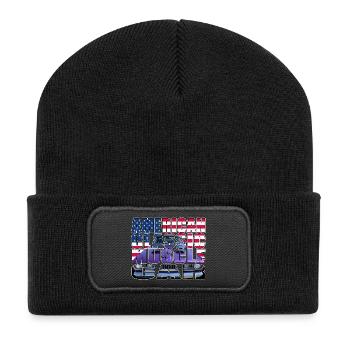 American Classic Muscle Car Script R6Z - Beanie recyclé à patch - noir - Devant