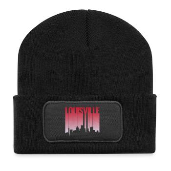 Louisville Skyline Gradient Silhouette - Recycled Patch Beanie - black - Front