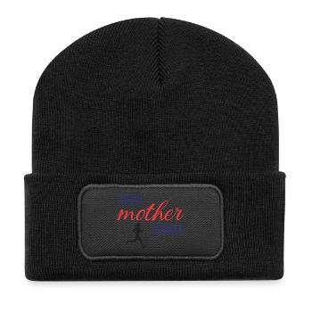 Tough Mother Runner - Recycelte Patch Beanie - Schwarz - Vorne