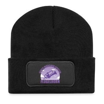 Flügelhorn Musikerin Instrument Mädchen Geschenk - Recycelte Patch Beanie - Schwarz - Vorne