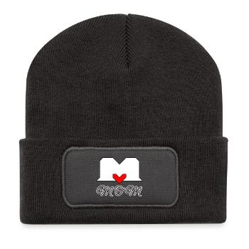 L’amour de la mère la meilleure maman la meilleure maman - Beanie recyclé à patch - charbon - Devant