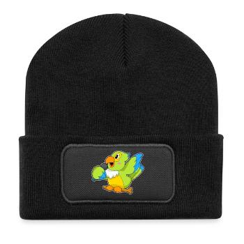 Parrot Singer Microphone Chant - Beanie recyclé à patch - noir - Devant