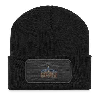 Schloss Nordkirchen, Münsterland - Recycelte Patch Beanie - Schwarz - Vorne
