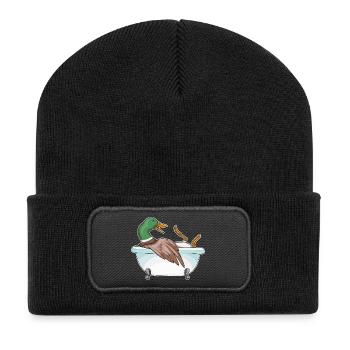 Baignoire de bain de canard - Beanie recyclé à patch - noir - Devant