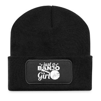 Juste une fille de banjo - Beanie recyclé à patch - noir - Devant