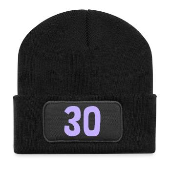 30. 30 ANS. 30e ANNIVERSAIRE. ANNIVERSAIRE 30 ANS. - Beanie recyclé à patch - noir - Devant